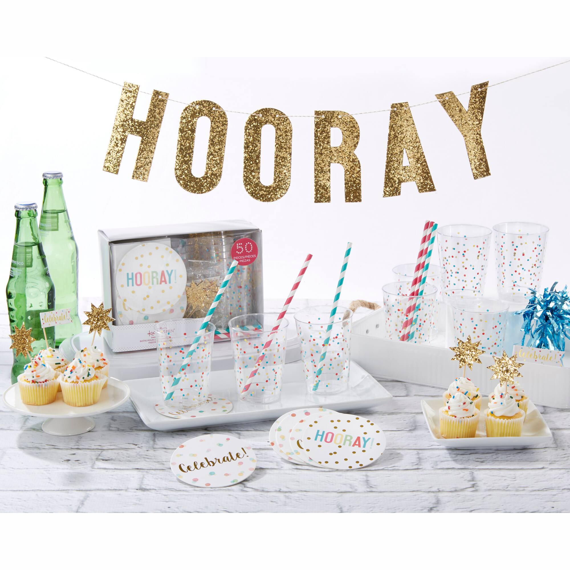 Kate Aspen® Hooray 50 Piece Party in a Box Kit